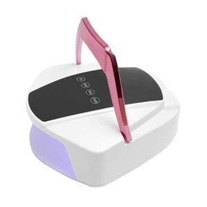 UV LED Nail Lamp, 96W Portable Rechargeable Nail Polish Dryer with LCD Display, Smart Sensor and 4 Timers for Home and Salon Nail Art